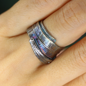 Кольцо в серебре, Пальма