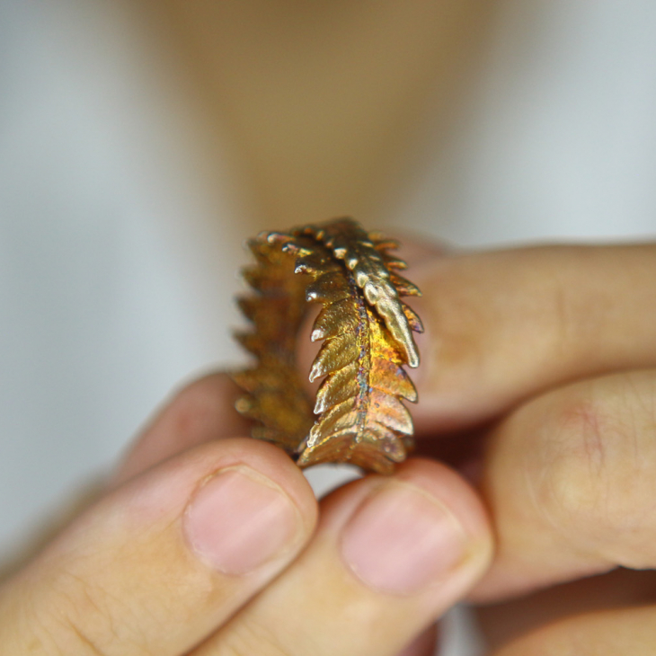 Кольцо в серебре, Папоротник, фото 2