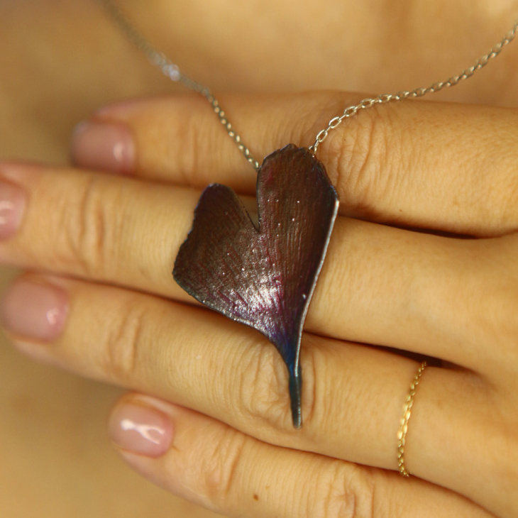 Pendant in silver ,Ginkgo, фото 2