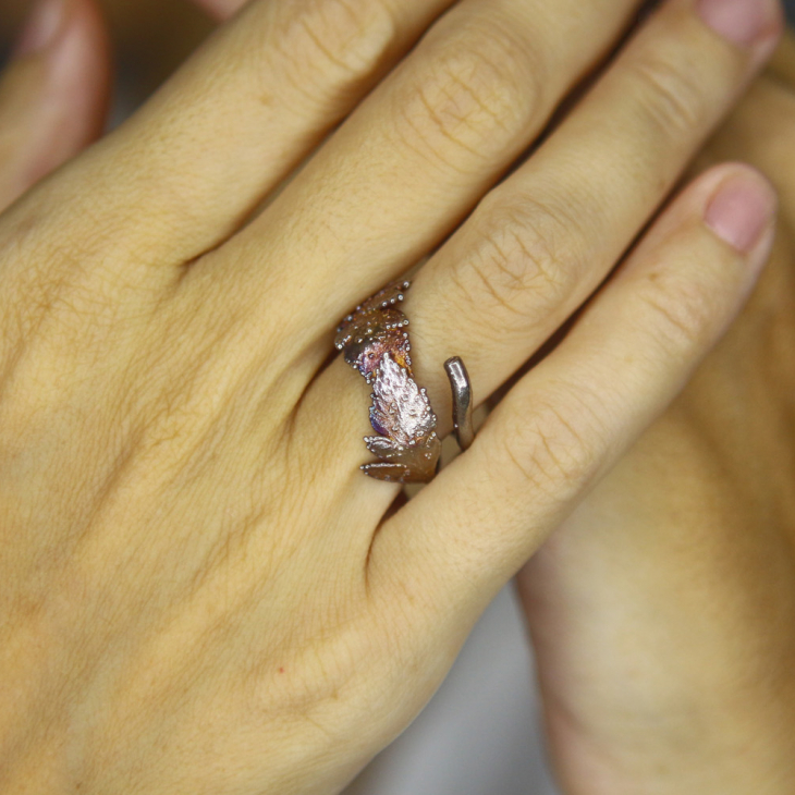 Кольцо в серебре, Папоротник, фото 2