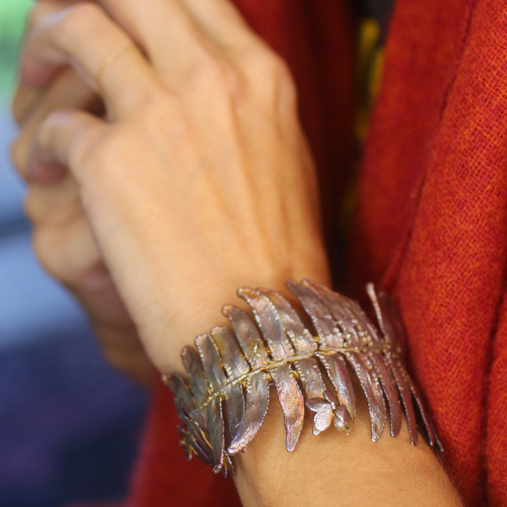 Браслет в серебре, Папоротник, фото 2