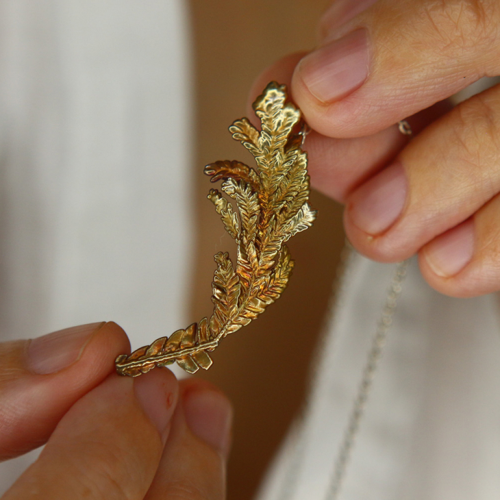 Кулон в серебре, Папоротник, фото 2