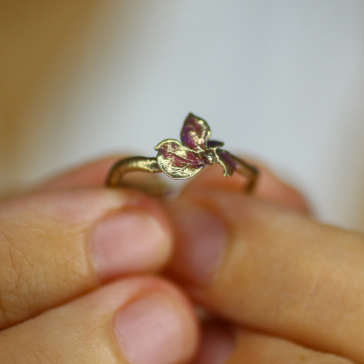 Ring in silver, Hydrangea , фото 2