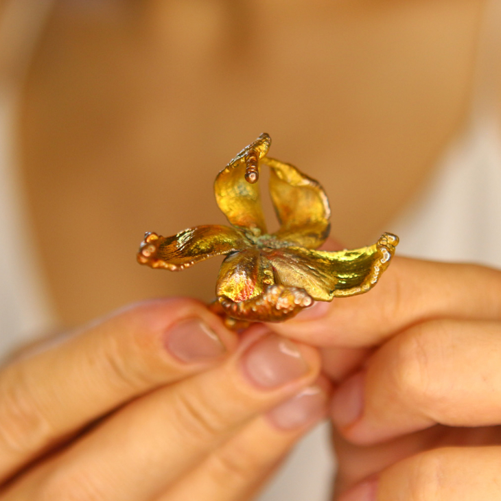 Кольцо в серебре, Жасмин, фото 2