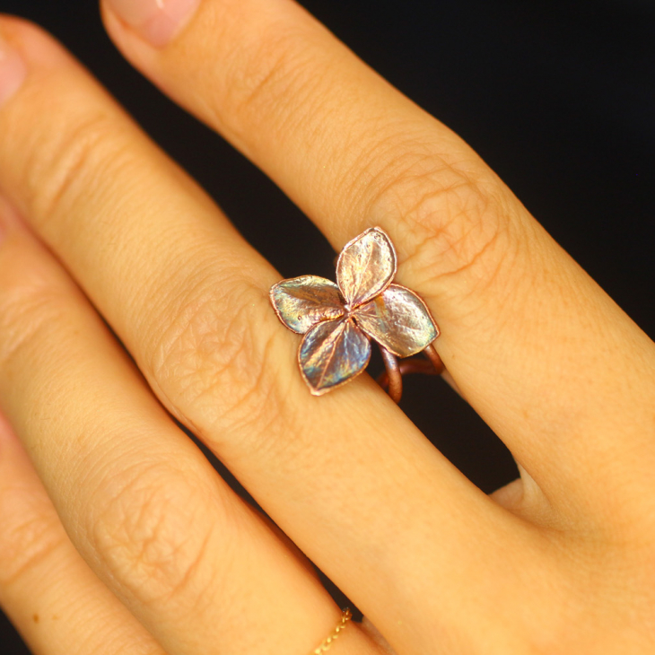 Cuff in silver, Hydrangea, фото 2