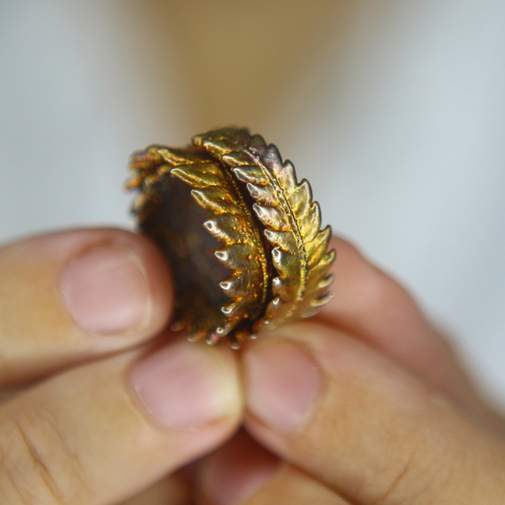 Кольцо в серебре, Папоротник, фото 2