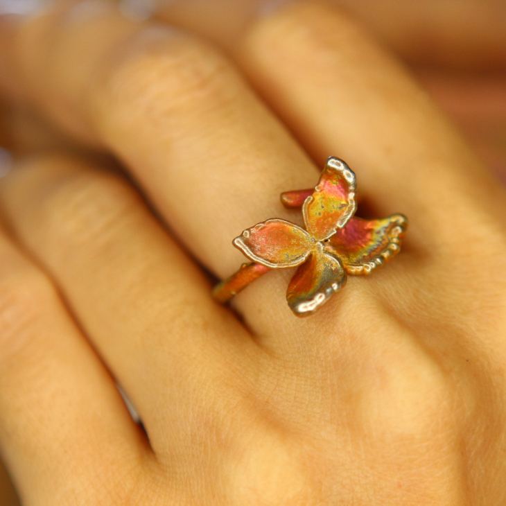 Ring in silver, Hydrangea , фото 1