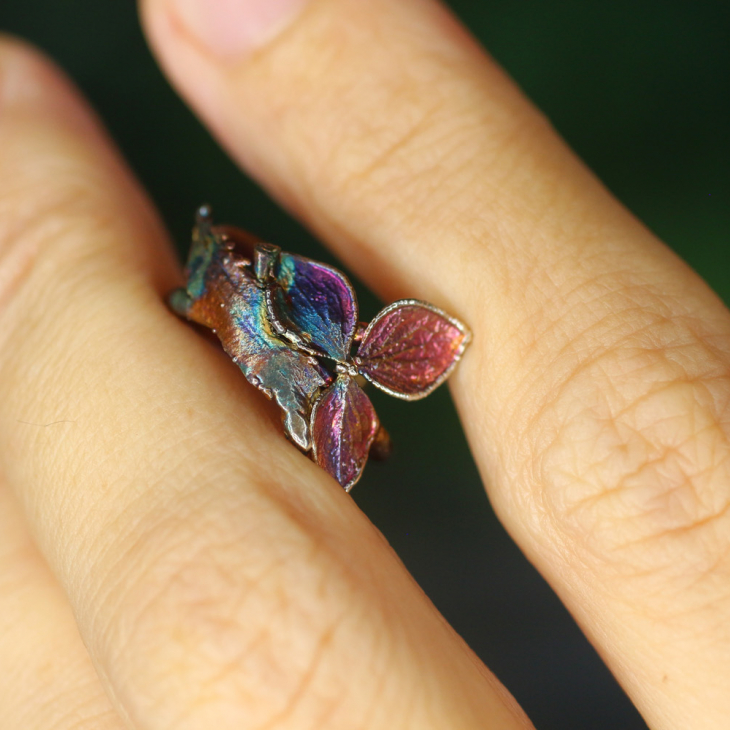 Кафф в серебре, Гортензия, фото 2