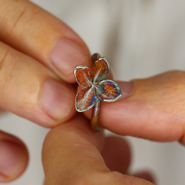 Ring in silver, Hydrangea , фото 2