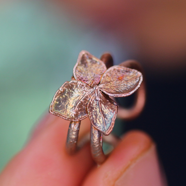 Кафф в серебре, Гортензия, фото 2