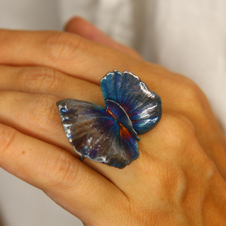 Кольцо в серебре, Лиана Бабочка, фото 3