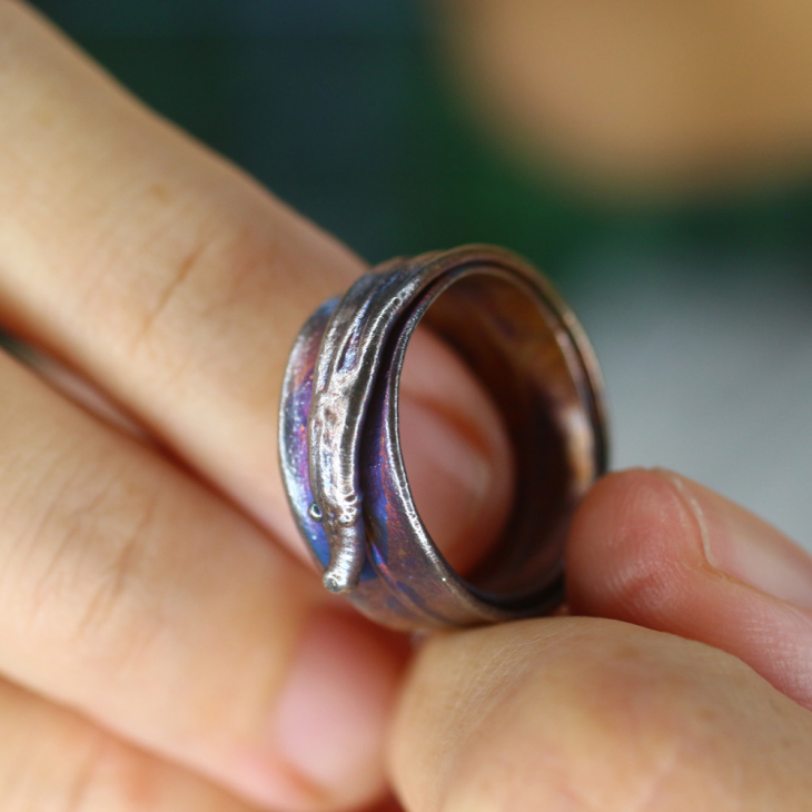 Кольцо в серебре, Пальма, фото 2