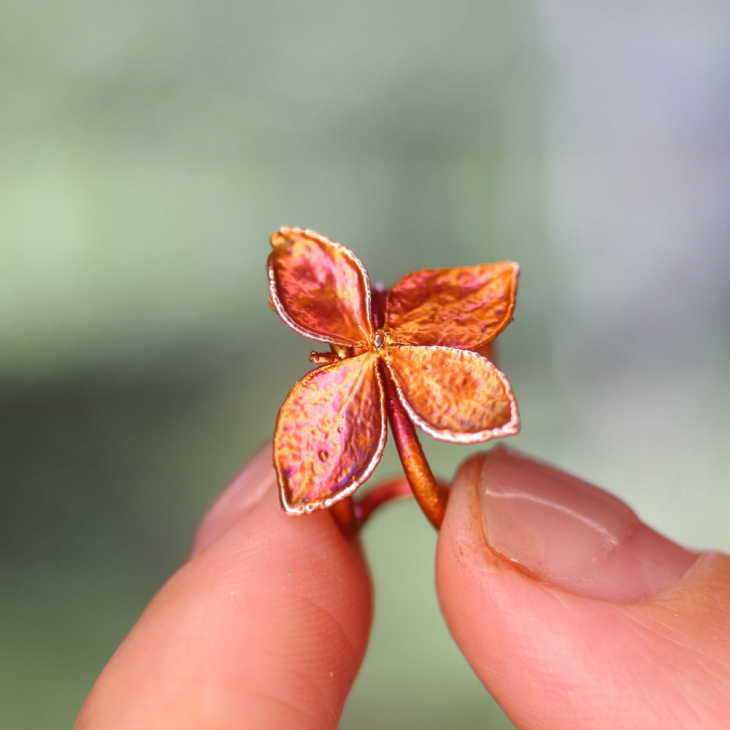 Кафф в серебре, Гортензия, фото 2