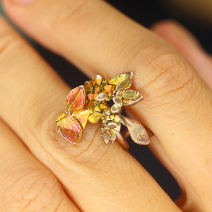 Кафф в серебре, Гортензия, фото 2