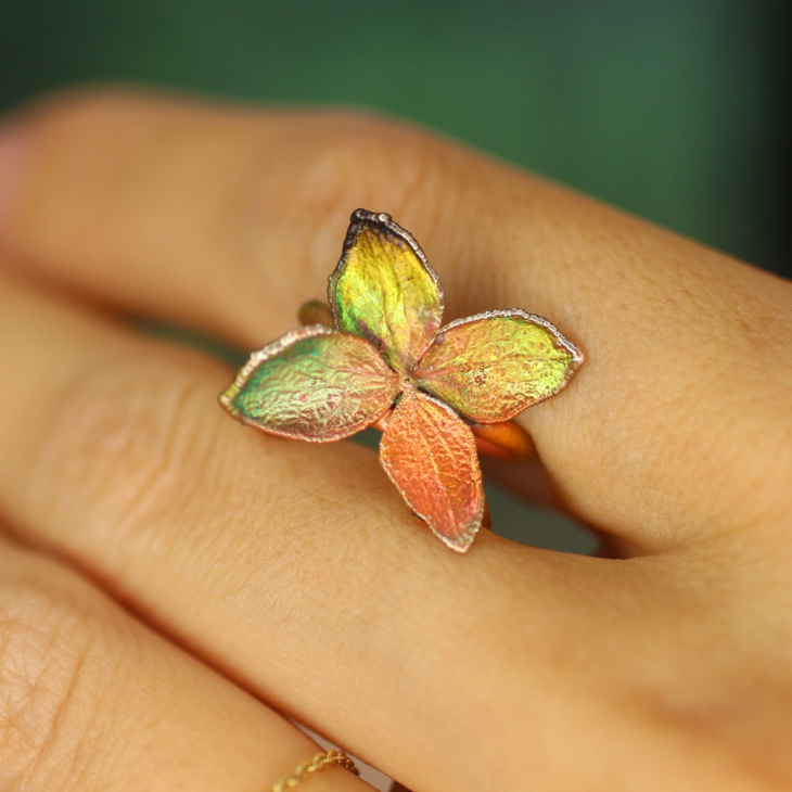 Кафф в серебре, Гортензия, фото 2