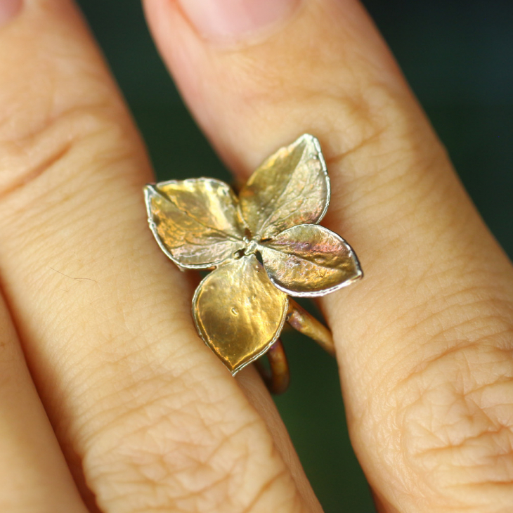 Кафф в серебре, Гортензия, фото 2