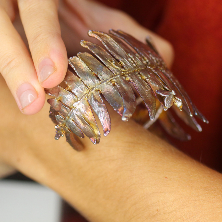 Браслет в серебре, Папоротник, фото 3