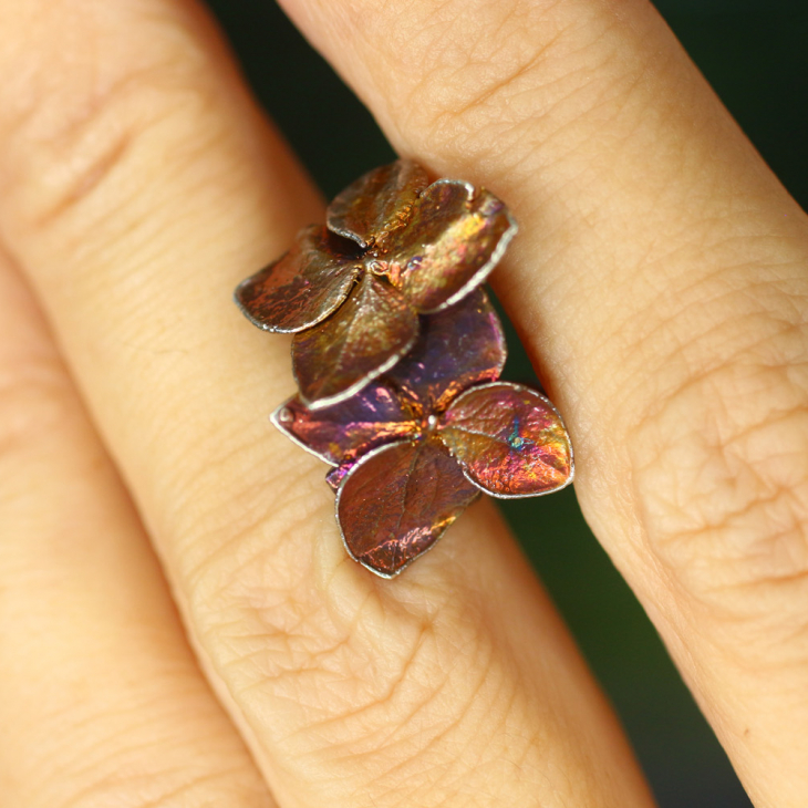 Кафф в серебре, Гортензия, фото 2