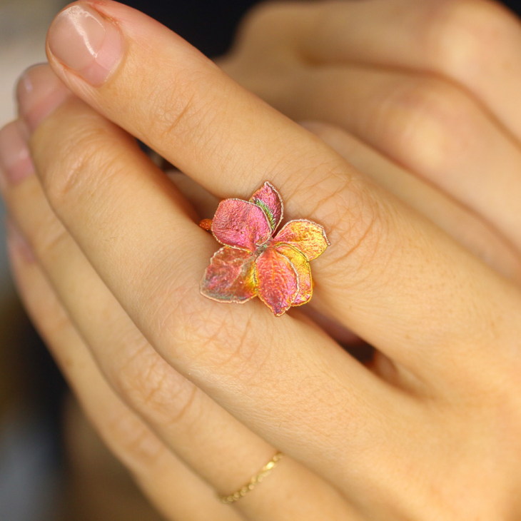 Кафф в серебре, Гортензия, фото 2