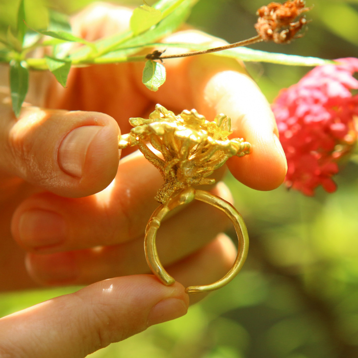 Кольцо в золоте, Лантана, фото 3