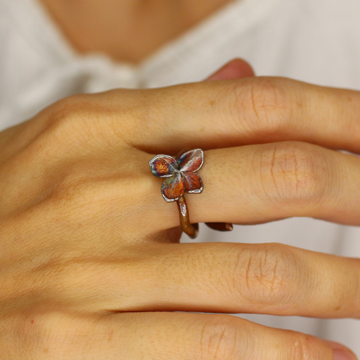 Ring in silver, Hydrangea , фото 1