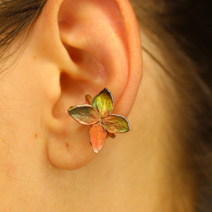 Кафф в серебре, Гортензия, фото 3