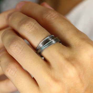 Кольцо в серебре, Пальма