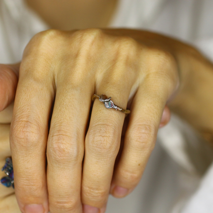 Ring in silver, Hydrangea , фото 1