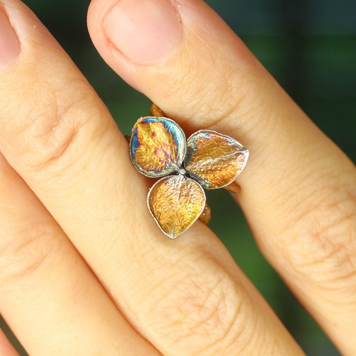 Кафф в серебре, Гортензия, фото 2