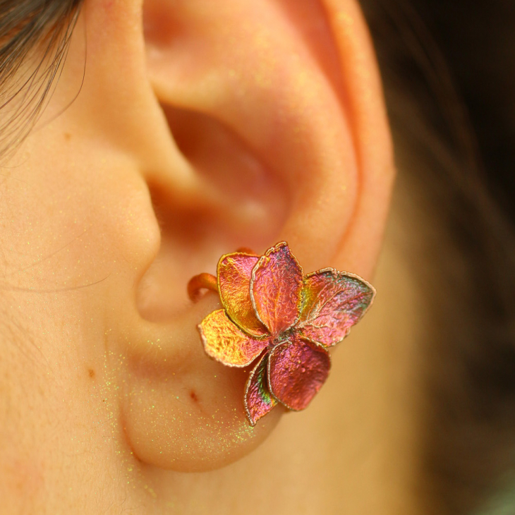 Кафф в серебре, Гортензия, фото 3