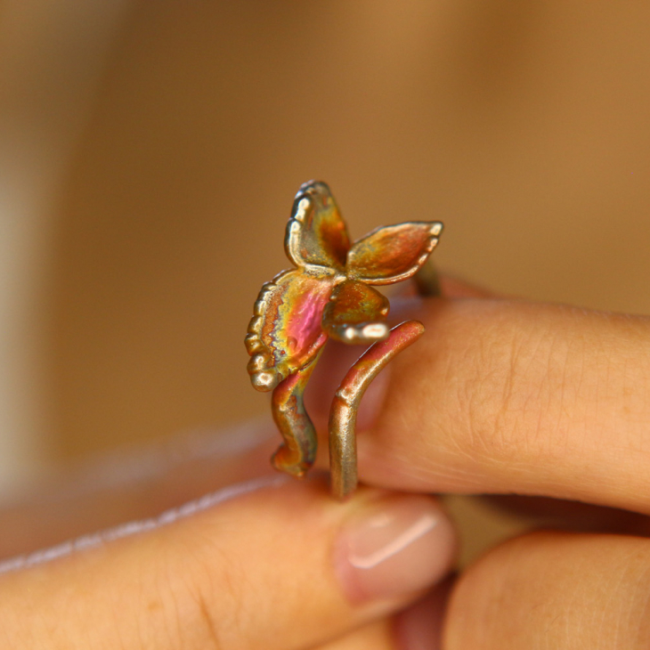 Ring in silver, Hydrangea , фото 2