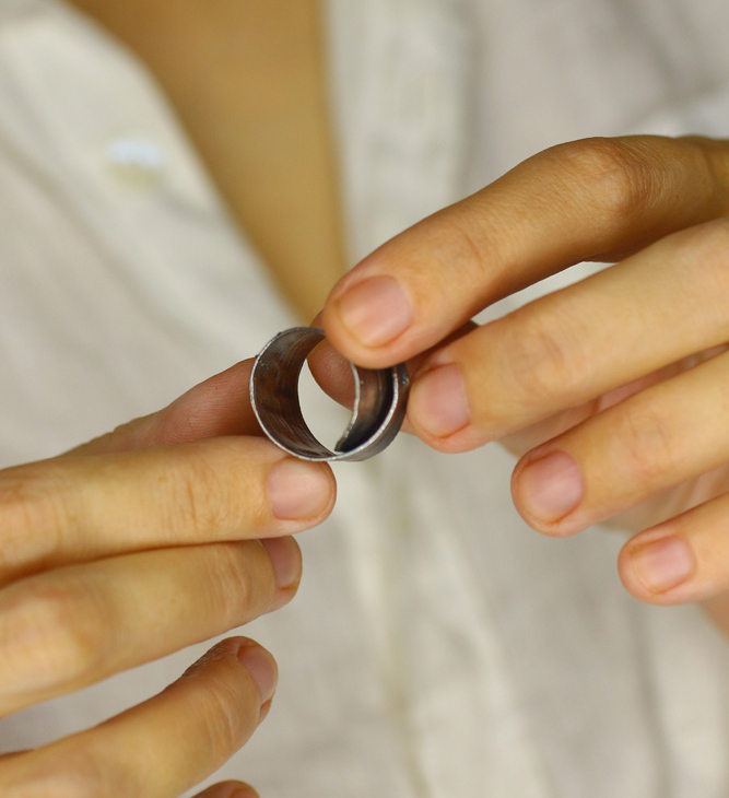 Кольцо в серебре, Бамбук, фото 2