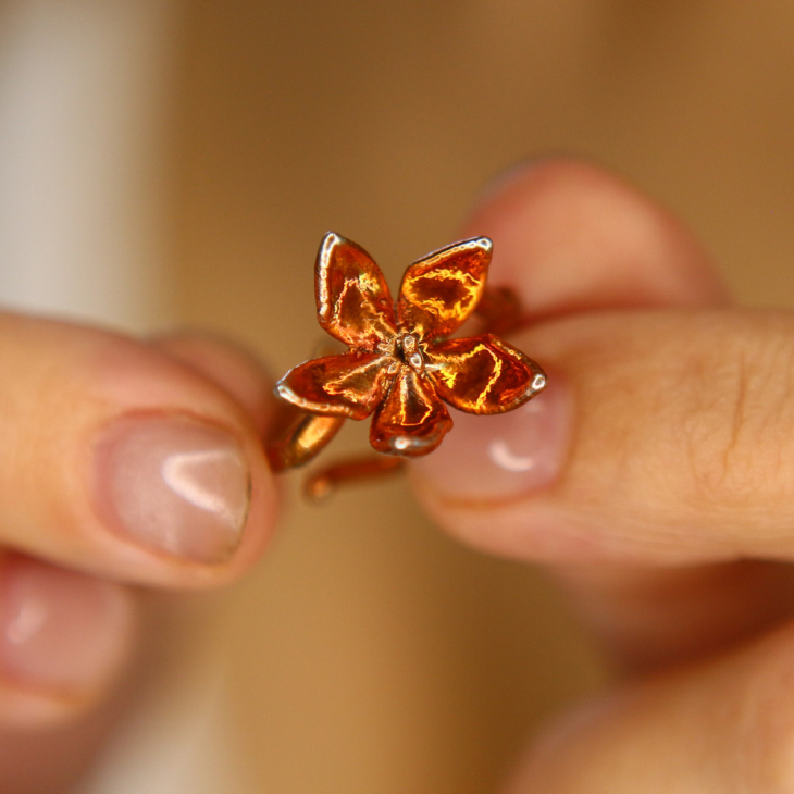 Кольцо в серебре, Иксора, фото 2