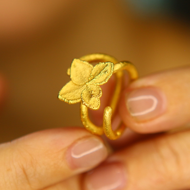 Ring in silver, Hydrangea , фото 2